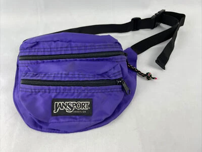 Riñonera Jansport de Colección Años 90 Dos Bolsillos Púrpura Rosa Hecha en EE. UU. De Colección Foto 1 de 4