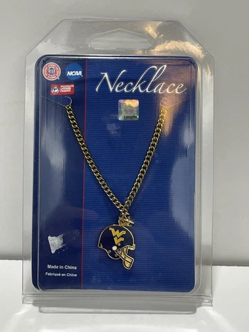 West Virginia Mountaineers Football Collier Necklace NCAA WinCraft Pendant Logo Cover