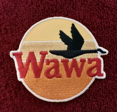 WAWA Classic 80’s Era Logo SEW-ON EMBROIDERED PATCH 3x3.5 Inches HIGH QUALITY 🤘 - Image 1 of 2