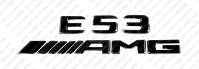 Trunk Black Emblems Badges Logos Letters New for Mercedes-Benz E53 AMG W213 - Image 1 of 4