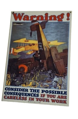 Bonita porcelana sobre metal - Ande Rooney - 1988 - EE. UU. - Seguridad laboral y aviones Foto 1 de 4