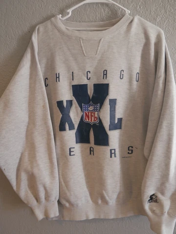 VINTAGE 1994 Starter Crewneck Chicago Bears Mens Large Gray Fleece Pullover NFL Cover