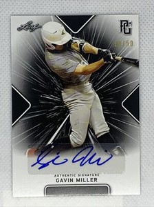 2021 LEAF PERFECT GAME AUTO GAVIN MILLER BLACK PAPER  19/50 2