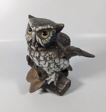 Vintage Homco Barn Owl Marked 1114 Ceramic Collectible Figurine            