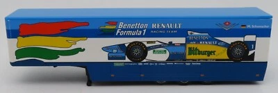 ALBEDO HO 1/87 REMORQUE TEAM BENETTON RENAULT F1 SCHUMACHER SANS TRACTEUR no box - Photo 1/4