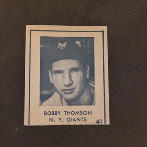 1948 r346 blue tint Bobby Thomson #41 N.Y. Giants NM-MT Rookie Card