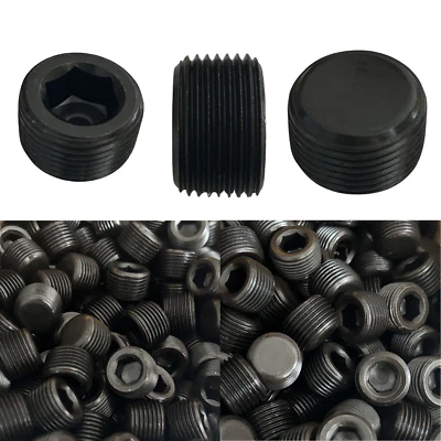 1~100pcs NPT plugs 1/4" inch Pipe end Thread Allen Socket Steel block off USA！ - Image 1 of 4