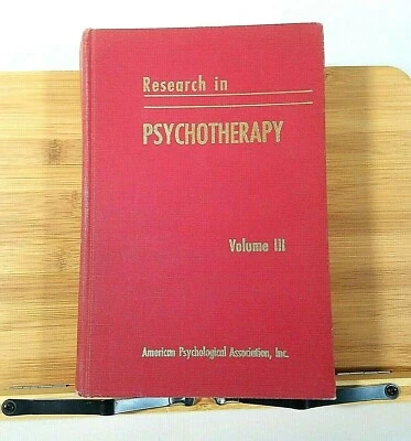 Research in Psychotherapy Vol III 1968 - American Psychological Association RARE - Image 1 of 4
