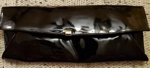 Arden B. Black Glossy Bag 15"× 5.5" - Picture 1 of 6