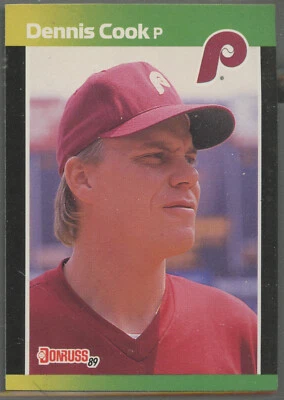 1989 Donruss Baseball's Best #327 Dennis Cook Philadelphia Phillies - Image 1 of 2