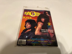 Faces Rocks Oct 1987 Featuring KISS, Motley Crue, Tesla & more mint with posters - Picture 1 of 4