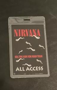 VTG Nirvana 1992 Sell the Kids Concert Tour All Access Laminated Backstage Pass - Picture 1 of 2