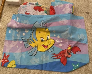 Vintage 90s The Little Mermaid Ariel Bed set - Pillow, Fitted sheet, flat sheet - Picture 1 of 5