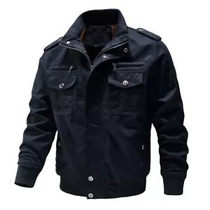 Militär Herren MA-1 Bomberjacke US Pilotenjacke Army Blouson Freizeit Mantel NEU - Bild 1 von 31