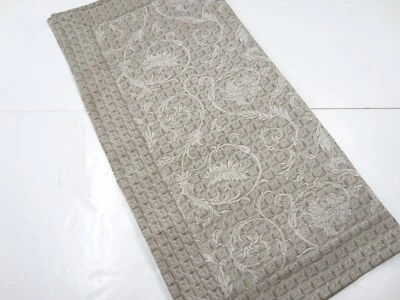 Single SFERRA BROS Taupe & Cream EGYPTIAN COTTON Made ITALY Euro Pillow Sham  - Image 1 of 4