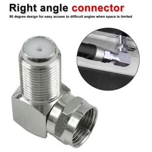 5 x F Type Right Angle Plug to Socket Coax Coaxial Cable RF TV Antenna Connector - Picture 1 of 12