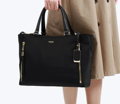 TUMI Voyageur Valetta Tote Bag 3 Colors Black Gold Brown Outlet products