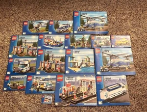 Raro LEGO City Manuales Solo Lote de 17 Policía, Coche, Helicóptero, Tren, Otros. - Imagen 1 de 11