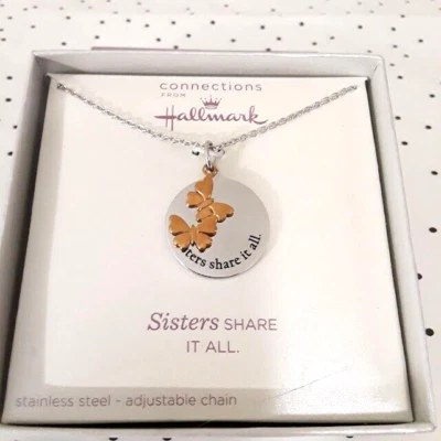 HALLMARK Connections "Sisters Share it All" 18 Inch Adjustable Necklace - Image 1 of 4