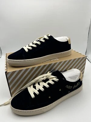 Soludos Velvet Ciao Bella Ibiza Sneakers In Navy Size: Women’s 9 NEW in Box - Image 1 of 4