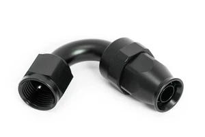 PTFE Alu Fitting Dash 8 / -8 AN / JIC 8 Anschluss 120° Schwarz eloxiert - Bild 1 von 8