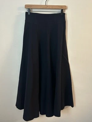 Women’s Long A Line Jones New York Vintage 100% Wool Navy Skirt USA Side Zip - Imagem 1 de 4