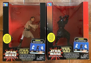 Star Wars DARTH MAUL/OBI-WAN KENOBI Talking/Interactive/Motion Banks (SET) NIB - Picture 1 of 17