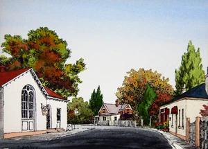AUSTRALIAN WATERCOLOUR PAINTING EVANDALE TASMANIA BY BARBARA ASHBEE   P308 - Picture 1 of 6