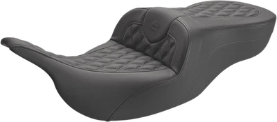 Assento de couro ponto treliça Saddlemen Roadsofa para modelos Harley Touring 1997-07 - Imagem 1 de 4