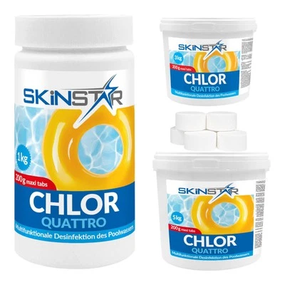 Chlortabletten Maxi Tabs Pool 1-10 kg Langsamlöslich Chlor Pflege für Schwimmbad - Bild 1 von 4