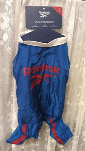 NEU Reebok Hund Haustier Trainingsanzug Regenmantel Größe Large blau rot weiß Neu mit Etikett - Bild 1 von 8