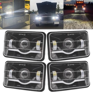 4pcs 4x6''White LED Headlights Hi/Lo Beam For Chevrolet R2500 Suburban 1989-1991 - Picture 1 of 12