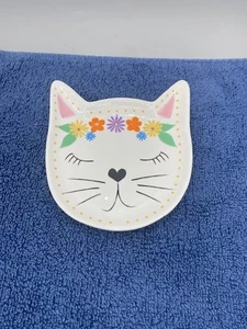 Keramik Katzenform handbemalt Schmuckschale - Bild 1 von 2