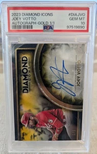 2023 Topps Diamond Icons Joey Votto On Card Auto Gold 1/1 PSA GEM MINT 10 - Picture 1 of 3