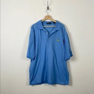 Masters Collection Polo 1/4 Button Down Ocean Blue Golf Polo Men's XL Shirt - Picture 1 of 10