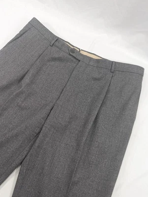 Daniel Cremieux Loro Piana 40x32 Light Gray 100% Wool Soft Cuffed Dress Pants - Image 1 of 4