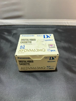 Casetes de video digitales Panasonic Mini DV 5 piezas AY-DVM63AMQ nuevos Foto 1 de 4