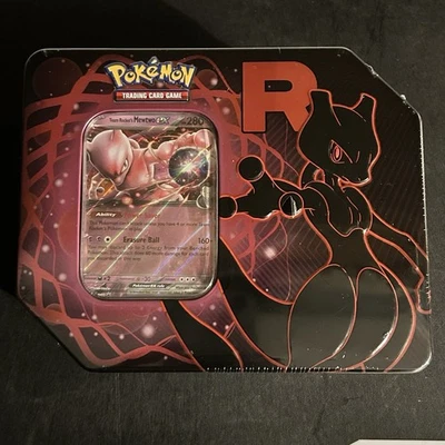 Juego de cartas coleccionables Pokémon Team Rocket Mewtwo EX Tin nuevo sellado inglés 2025 Foto 1 de 3