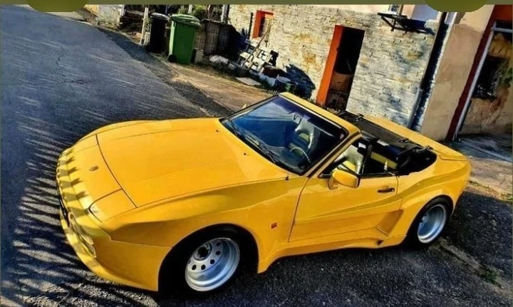 Modellino Porsche 944 Cabrio Koenig Specials in plastica scala 1: 24 Giallo - Immagine 1 di 1