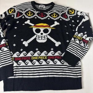 One Piece Anime Unisex Cappello di Paglia Maglione Pirata Etichettato Tg 2XL Funziona Piccolo** - Foto 1 di 10
