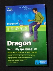 Dragon NaturallySpeaking 10 Preferred Speech Recognition Software with Headset - Picture 1 of 3
