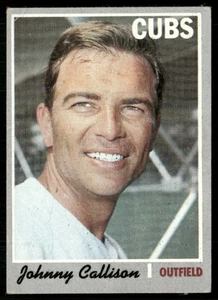 1970 Topps Johnny Callison (tinta en la parte posterior) Chicago Cubs #375 - Imagen 1 de 2