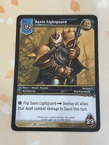 Juego de cartas coleccionables World of Warcaft, Savin Lightguard, Through the Dark Portal 6/319, LP - Imagen 1 de 2