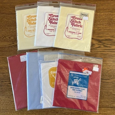 Charles Craft Regency Aida Cross Stitch 100% Cotton Mixed Count 3 Sizes Lot of 7 - Image 1 of 4