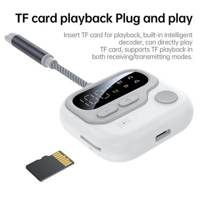 Adaptateur sans fil émetteur-récepteur audio 5.4 multipoint compatible Bluetooth - Photo 1/4