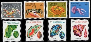 Stamps Australia 1973 Marine Life & Minerals Sc#554_61 MNH - Picture 1 of 2