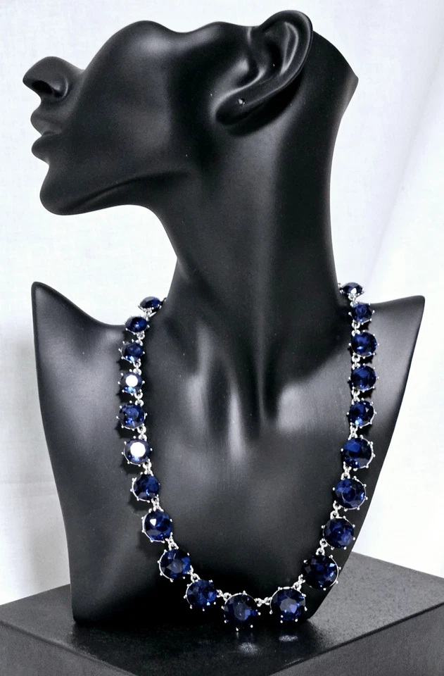 Collar Charter Club Piedra Azul Montana Tono Plateado J10-3030 Foto 1 de 4