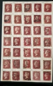 GB QUEEN VICTORIA SG 43 1D RED PL'S 145 TO 179 USED - Picture 1 of 1