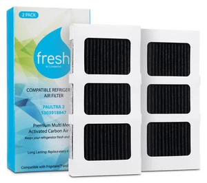 Fresh Paultra2 Frigidaire Refrigerator Air Filter for Pureair Ultra 2 2 Pack - Picture 1 of 1