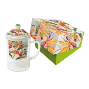 PPD Tasse Zum Tee mit Filter Tasse Glas Porzellan Mit Geschenkbox - Bild 1 von 1